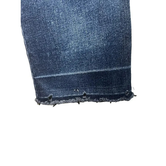 Gloria Vanderbilt Amanda Dark Wash Raw Hem Denim Jeans Women's Size 10 - Picture 4 of 6